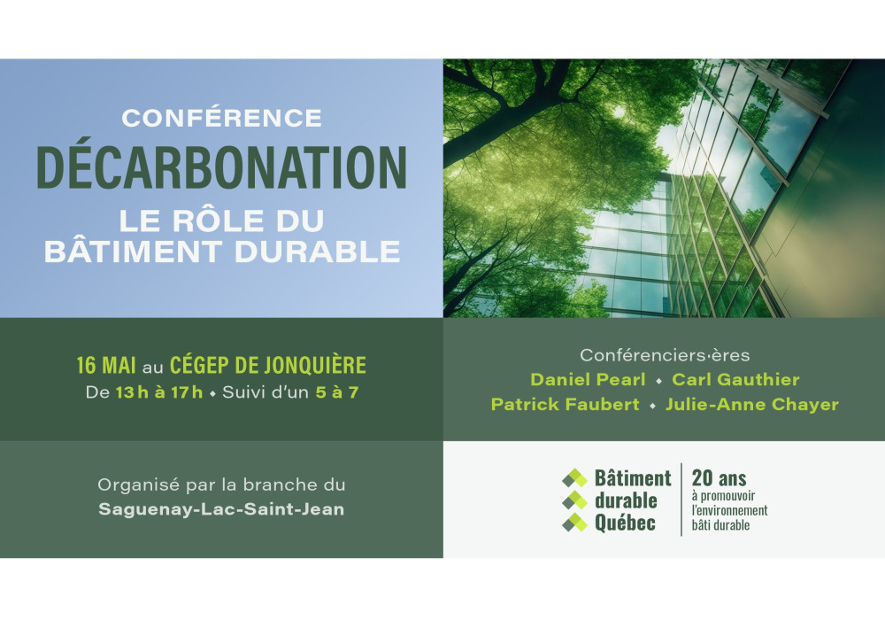 Conférence Décarbonation : Le rôle du bâtiment durable