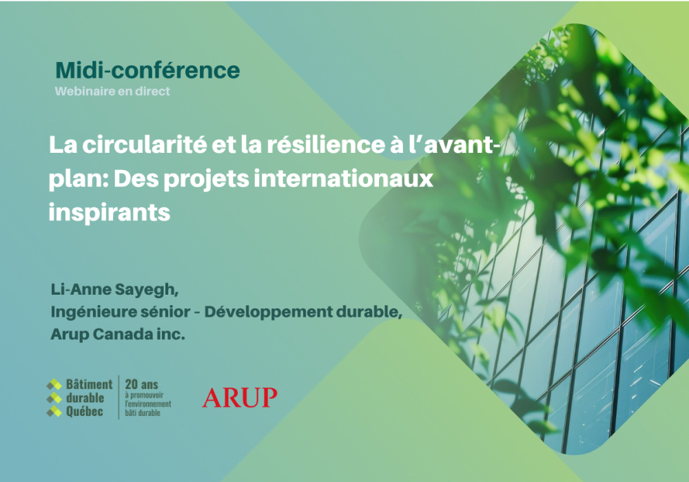 Midi-conférence - La circularité et la résilience à l’avant-plan : Des projets internationaux inspirants