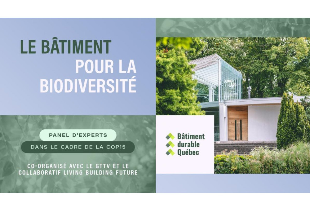 Le bâtiment durable pour la biodiversité - un panel